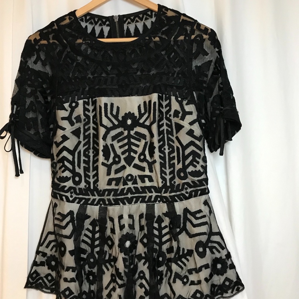 Sexy Embroidered Peplum
